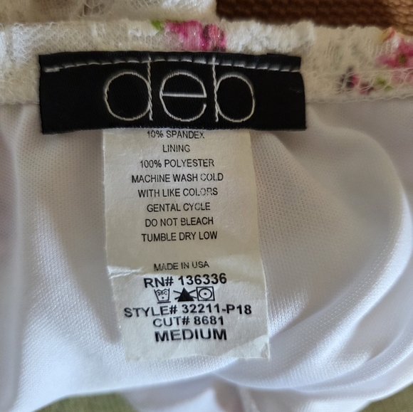 Deb Floral Strapless Top with Brown Belt - Picture 4 of 7